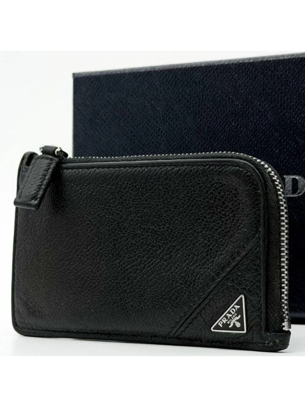 Prada IC Fragment Case Triangle Logo Saffiano Card Holder